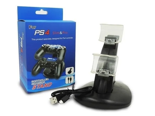 &ua BASE CARGADORA JOYSTICK PS4 TORRE LUMINOSA HB-P4002B